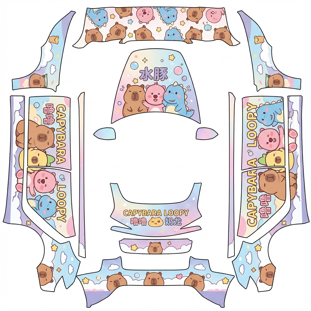 AI Design - 水豚噜噜 Loopy 奶龙