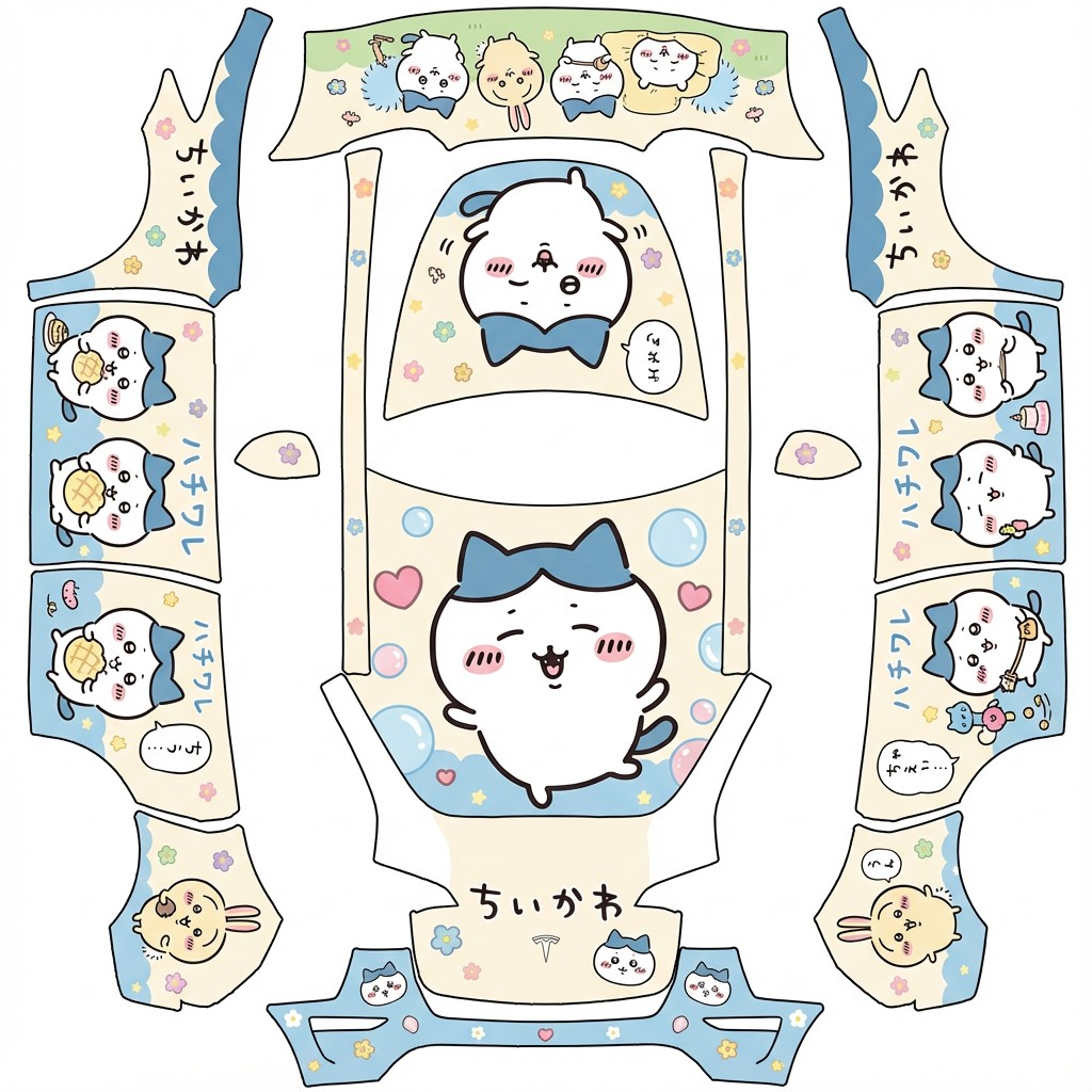 AI Design - chikawa中的小八为主题，制作痛车皮肤