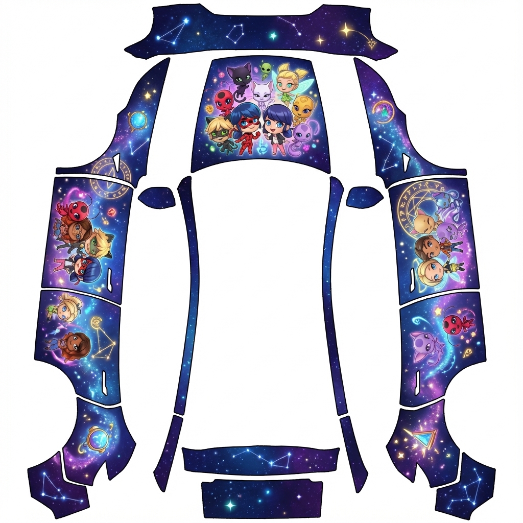 AI Design - 动画《奇妙萌可》的角色群像，包含多个‌色彩鲜明、造型可爱的萌