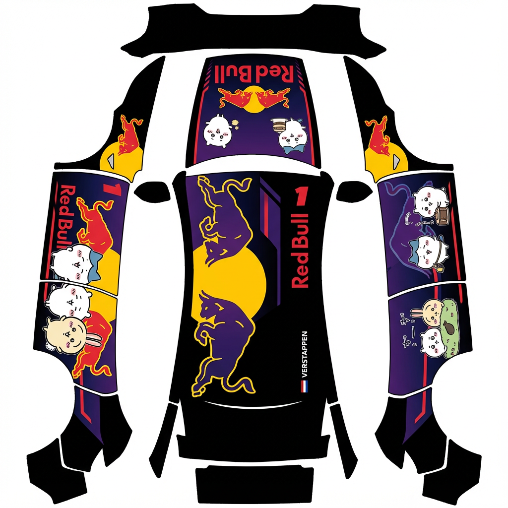 AI Design - 整体色调和涂装参考红牛f1 rb19拉斯维加斯1号维斯塔潘紫