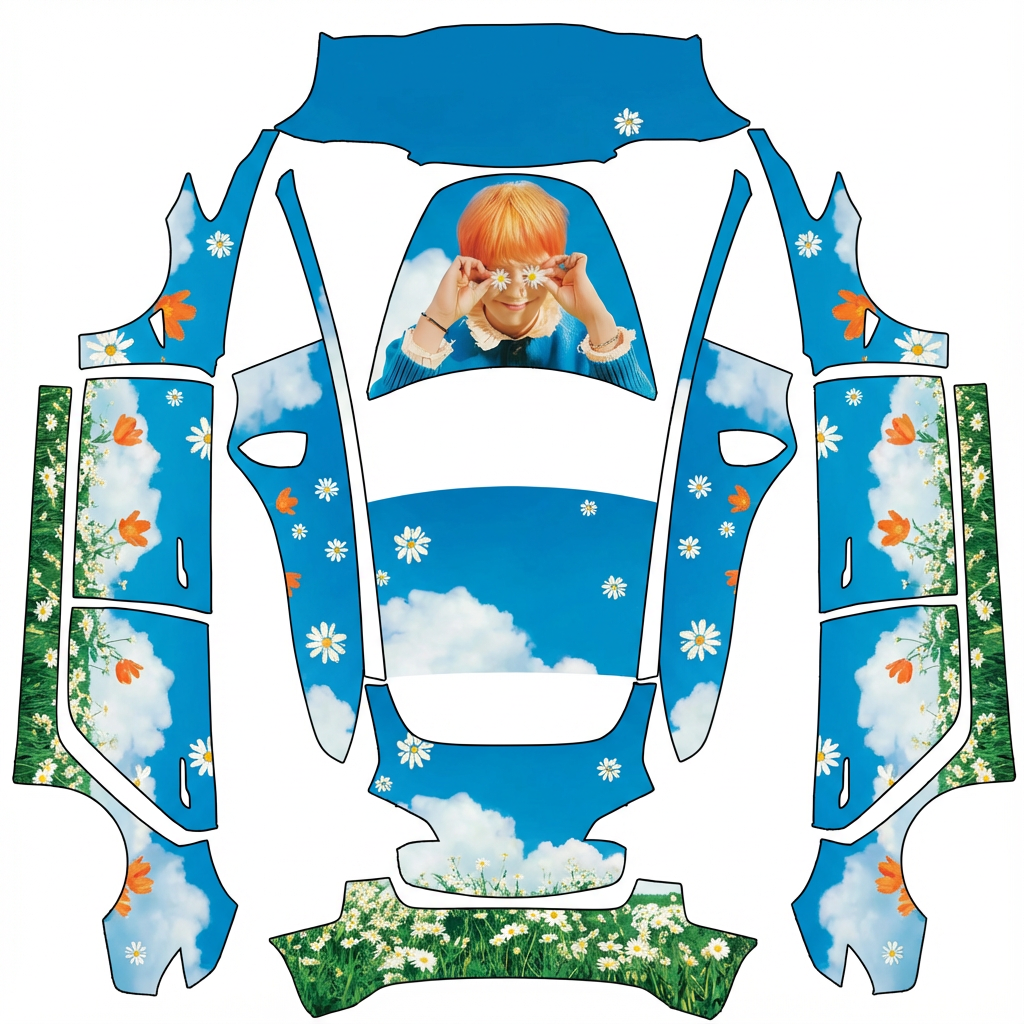 AI Design - 将权志龙绘制到车头位置。