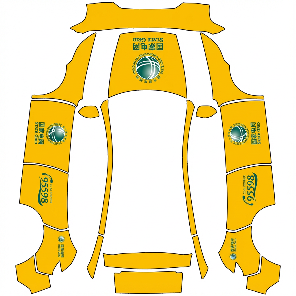 AI Design - 参考上图生成印有国家电网印花的车辆