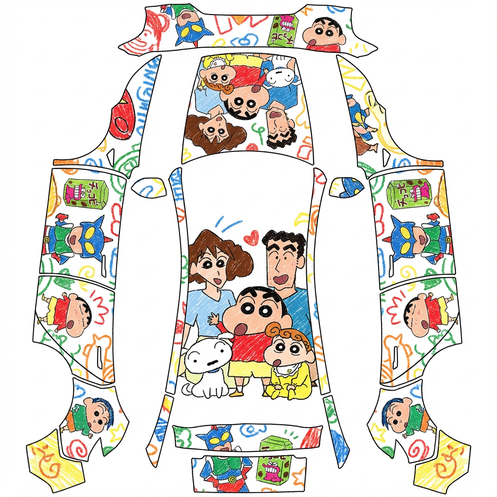 AI Design - 蜡笔小新全家福