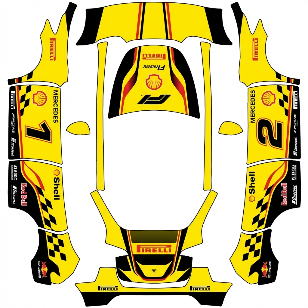 AI Design - 黄色F1赛车