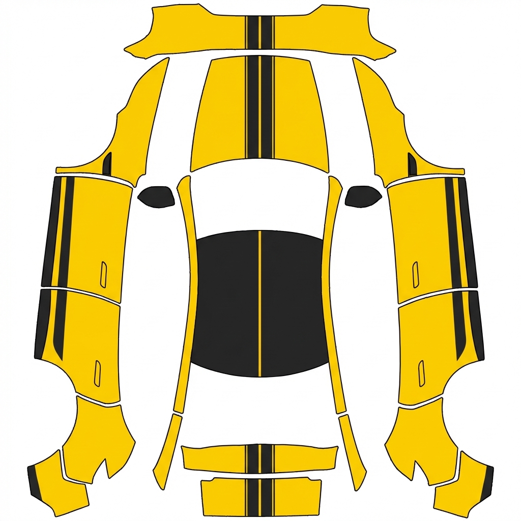AI Design - 将参考图“小米su7 ultra”绘制到特斯拉3d纹理模板图
