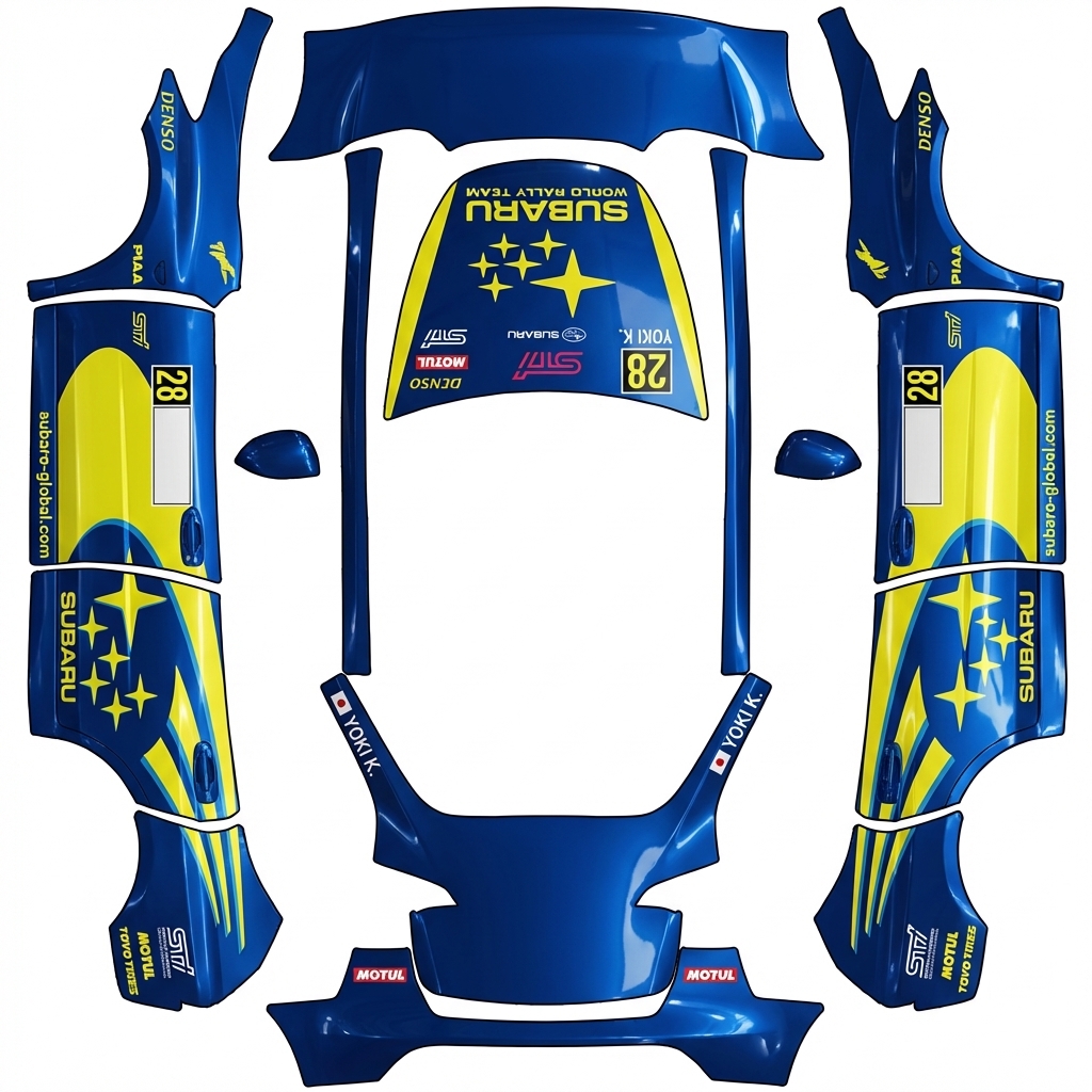 AI Design - 根据图片提取风格配色细节元素 要求有光泽的质感绘制车图