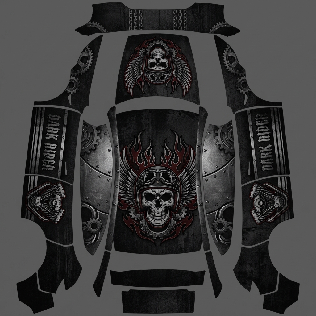 AI Design - 机车风 暗黑系