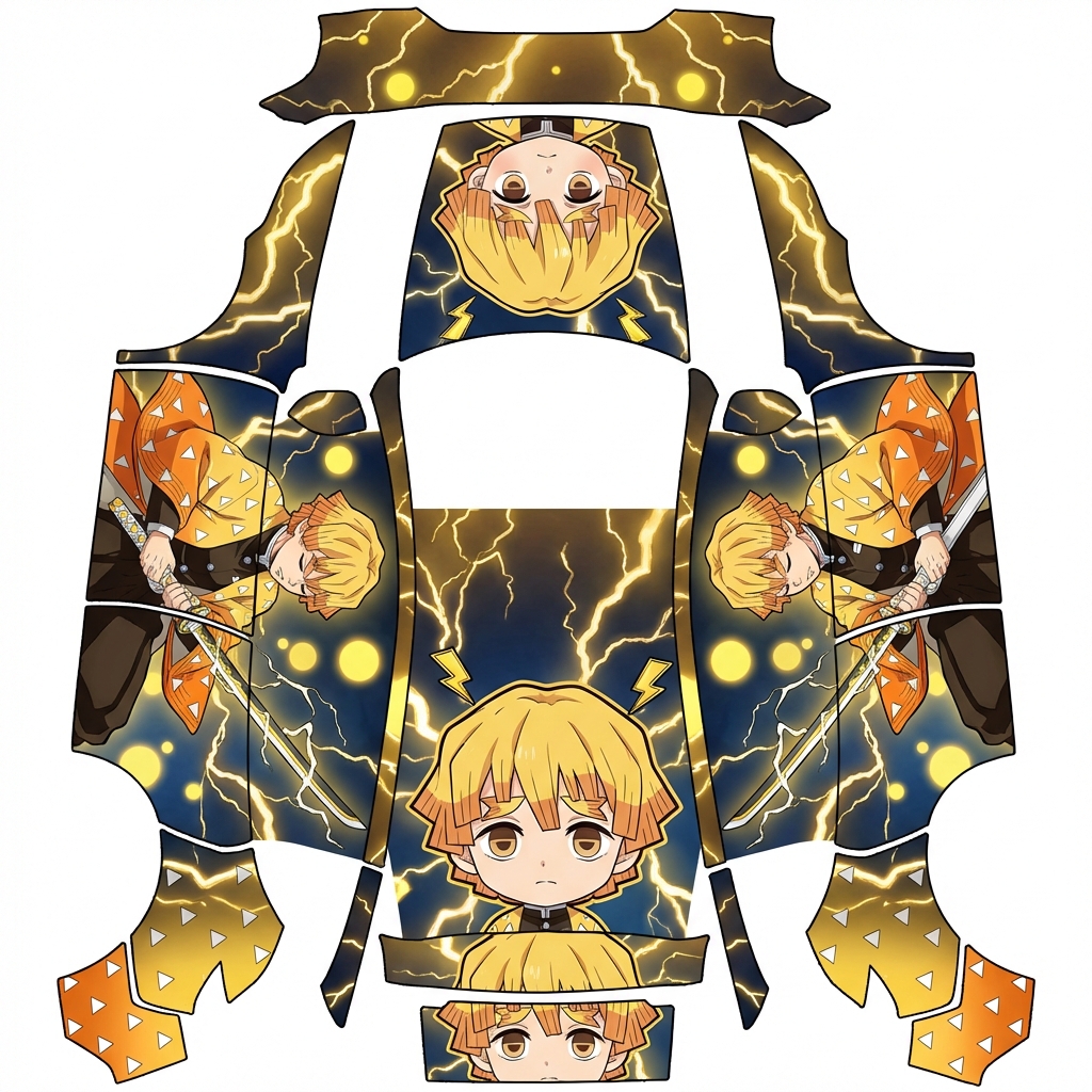 AI Design - 将此人物放在车两侧，背景自动填充要求自然，不突兀，车头车尾加