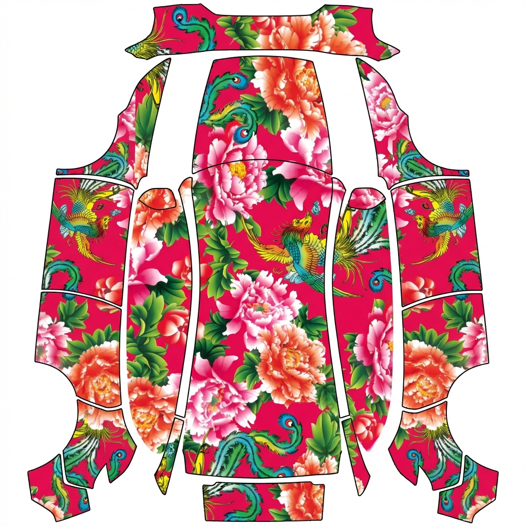 AI Design - 参考东北大红袄图片