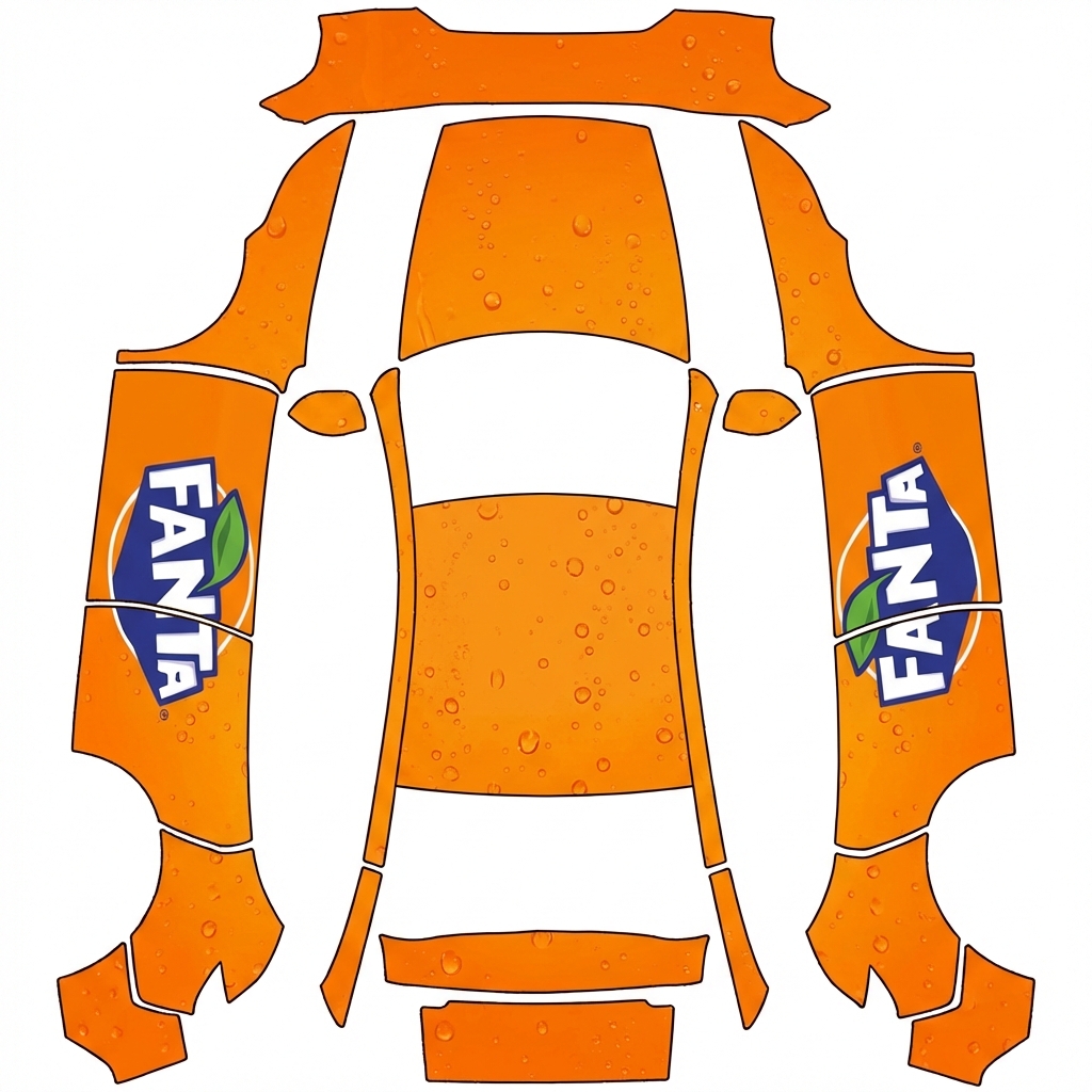 AI Design - 修改参考图，车门两侧的logo上下拉长1/2，然后整体下移1