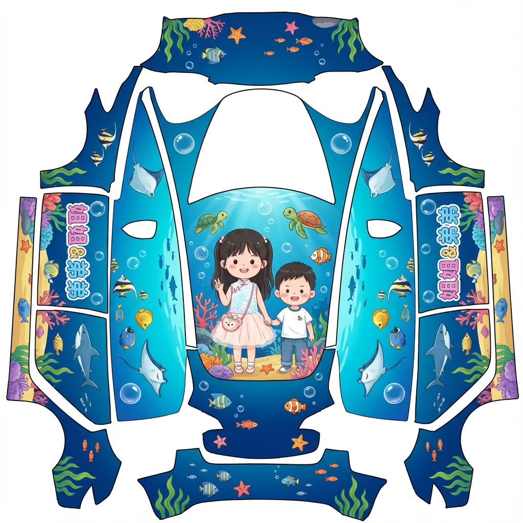 AI Design - 人物保留，画面可爱风格