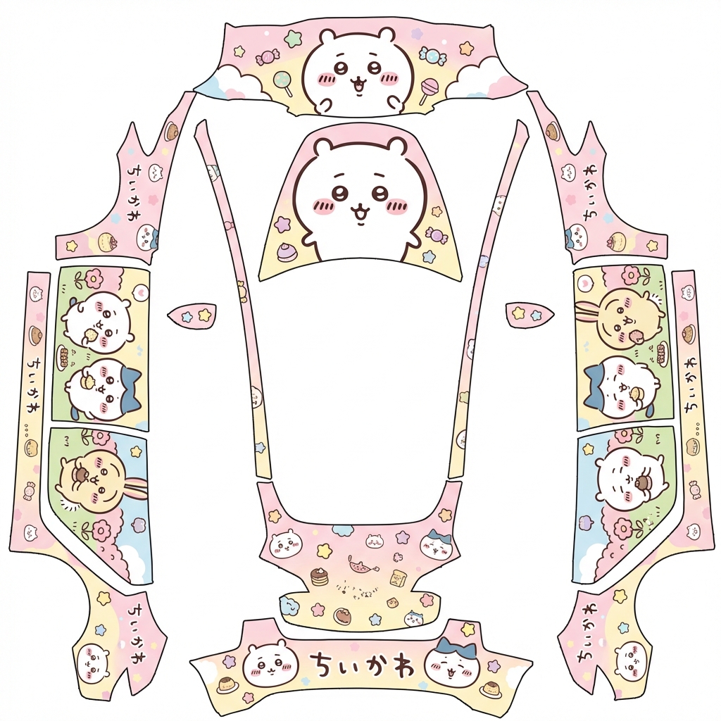 AI Design - 以吉伊卡哇中的吉伊为主题，生成一张老款model