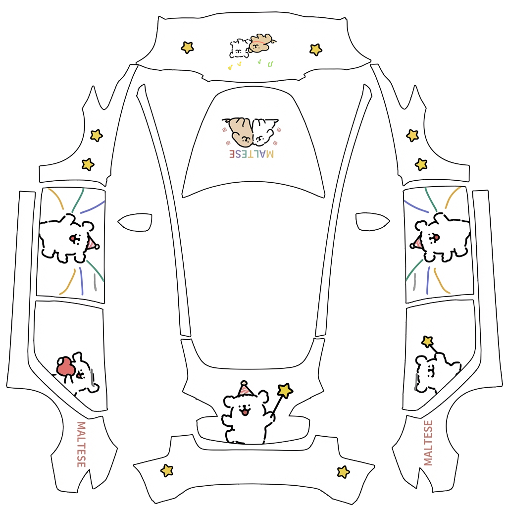 线条小狗 马尔济斯